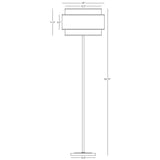 Robert Abbey (VW133) 10.5" x 62.63" DECKER FLOOR LAMP