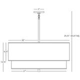 Robert Abbey (VW140) 30" x 14.75" DECKER PENDANT