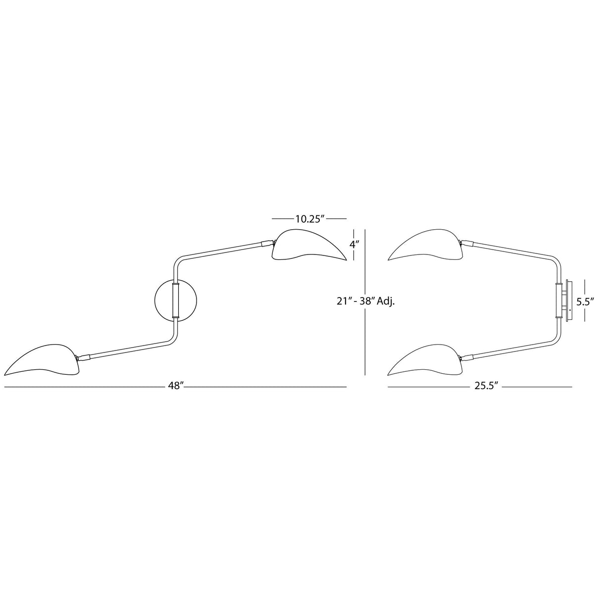 Robert Abbey (W1528) 48" x 21" RICO ESPINET RACER WALL SCONCE