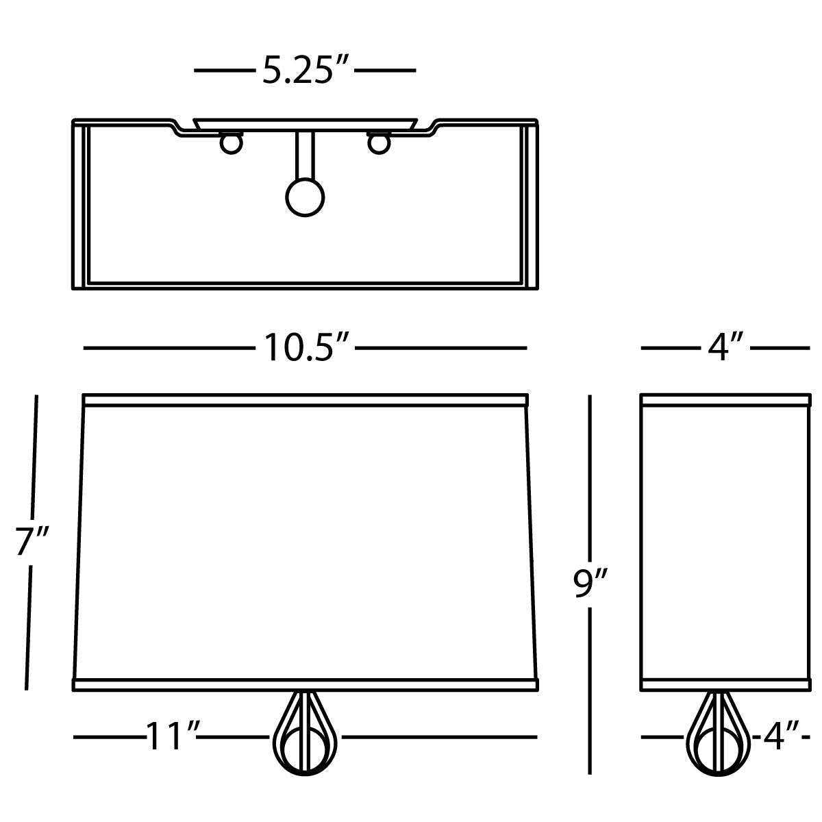 Robert Abbey (WB328) 25.5" x 14.5" WILLIAMSBURG CUSTIS PENDANT