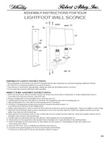 Robert Abbey (Z1032) 13.5" x 16.5" WILLIAMSBURG LIGHTFOOT WALL SCONCE