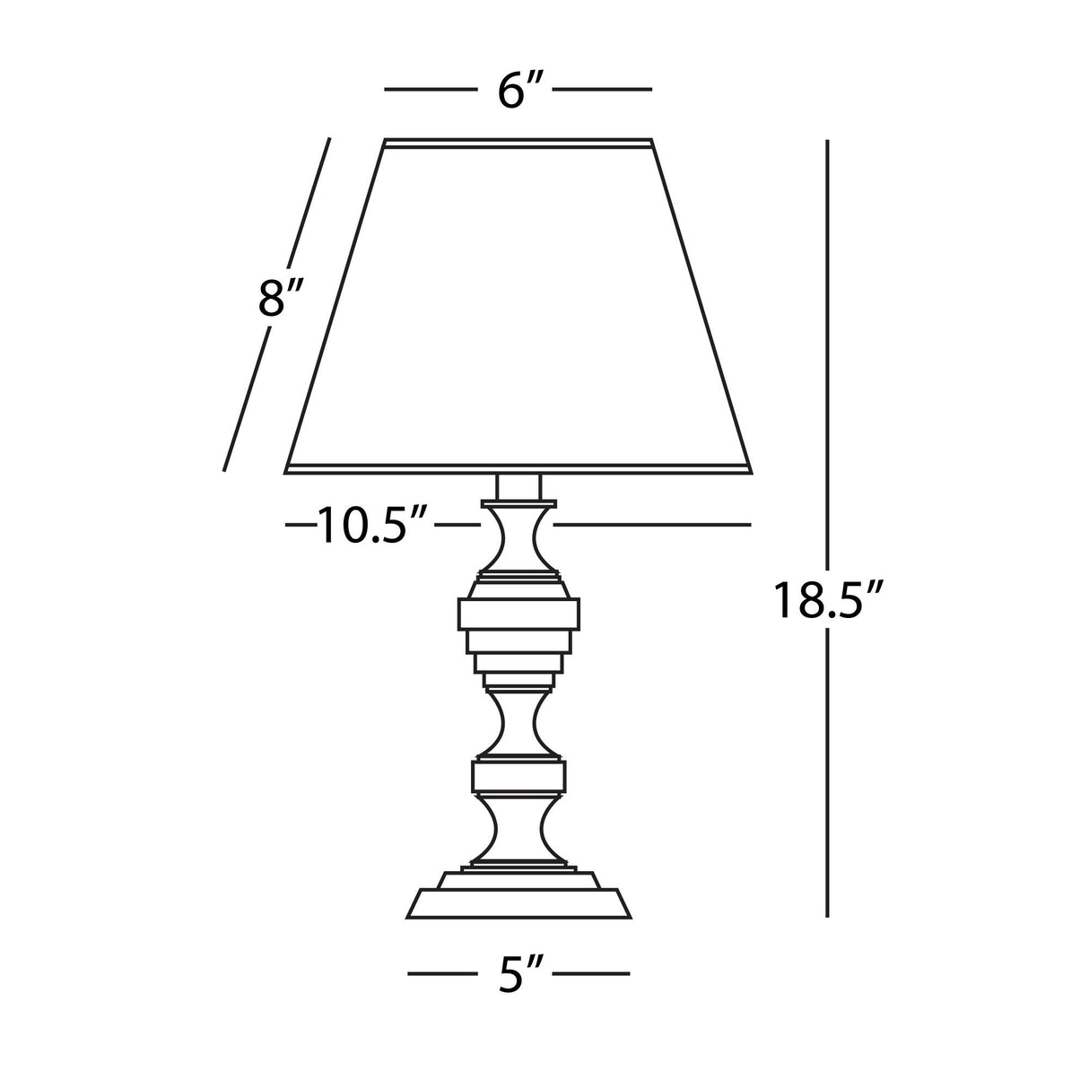 Robert Abbey (Z1221) 5" x 18.38" ARTHUR ACCENT LAMP
