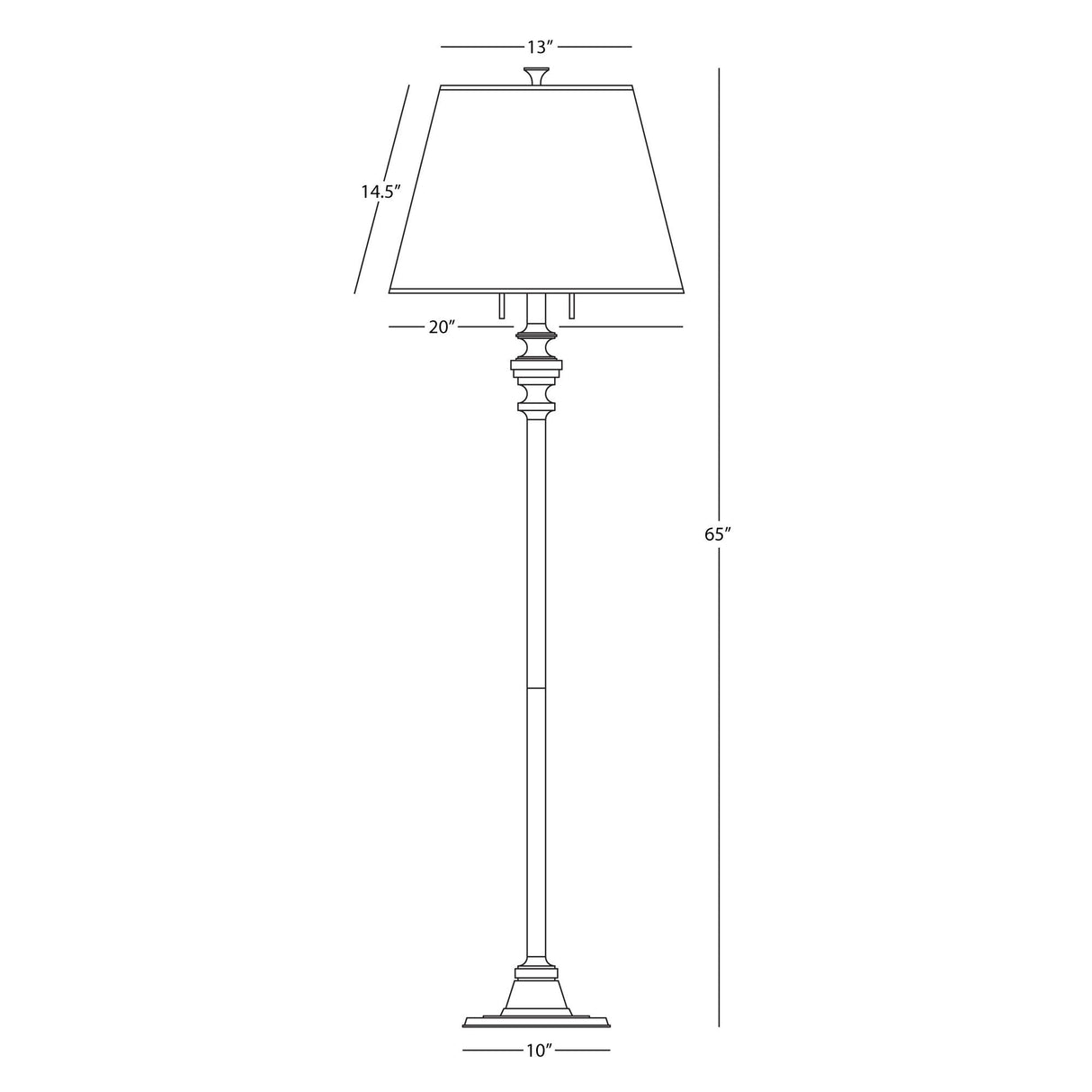 Robert Abbey (Z1223) 18" x 65" ARTHUR FLOOR LAMP