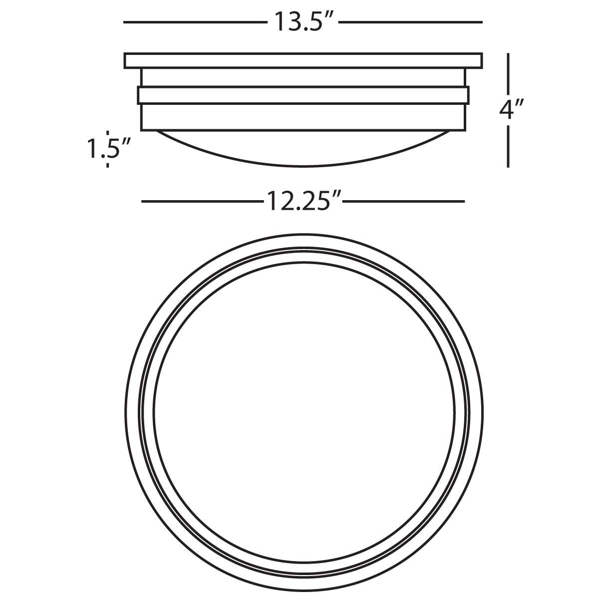 Robert Abbey (Z1314) 12.25" x 4" RODERICK FLUSHMOUNT