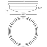 Robert Abbey (Z1317) 15.75" x 5.25" RODERICK FLUSHMOUNT