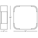 Robert Abbey (Z1319) 14" x 4" BRYCE FLUSHMOUNT