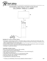 Robert Abbey (Z1440) 7.5" x 28.25" GLORIA TABLE LAMP