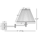 Robert Abbey (Z1504DBZ) 3" x 16" KINETIC WALL SWINGER