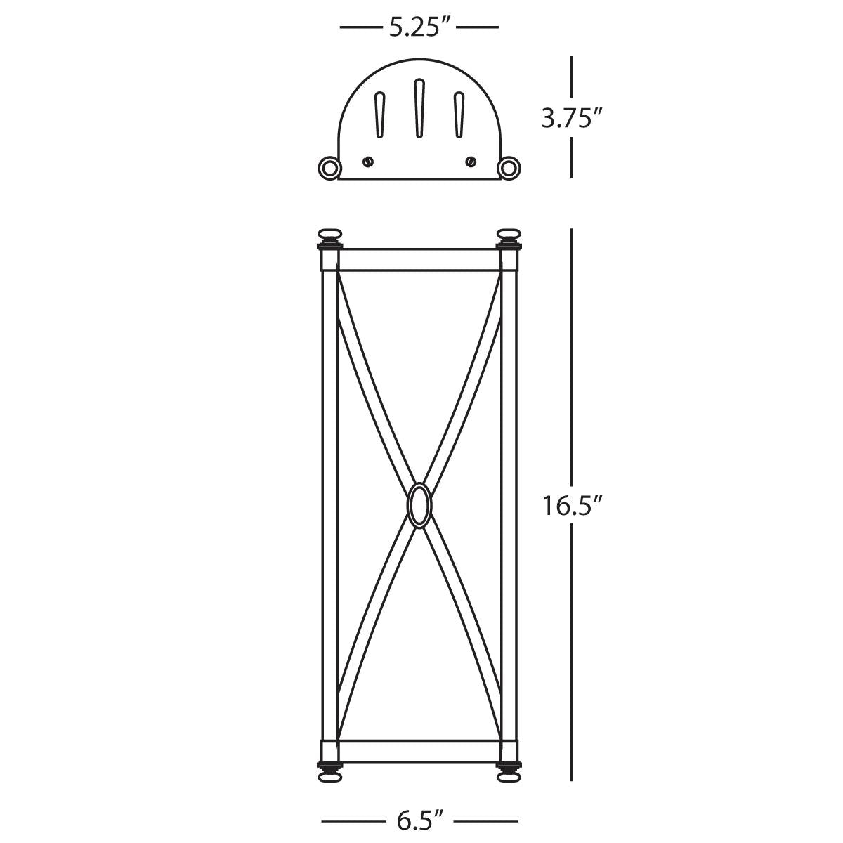 Robert Abbey (Z1986) 6.5" x 16.38" CHASE WALL SCONCE
