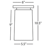 Robert Abbey (Z2043) 6" x 10.5" RICO ESPINET NINA FLUSHMOUNT