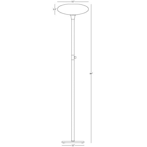 Robert Abbey (Z2045) 10" x 66" RICO ESPINET OVO TORCHIERE