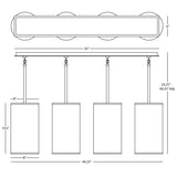 Robert Abbey (Z2156) 44.25" x 14.5" ECHO CHANDELIER