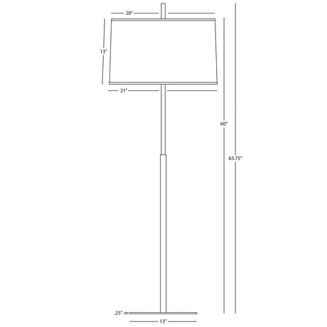 Robert Abbey (Z2171) 13" x 63.75" ECHO FLOOR LAMP