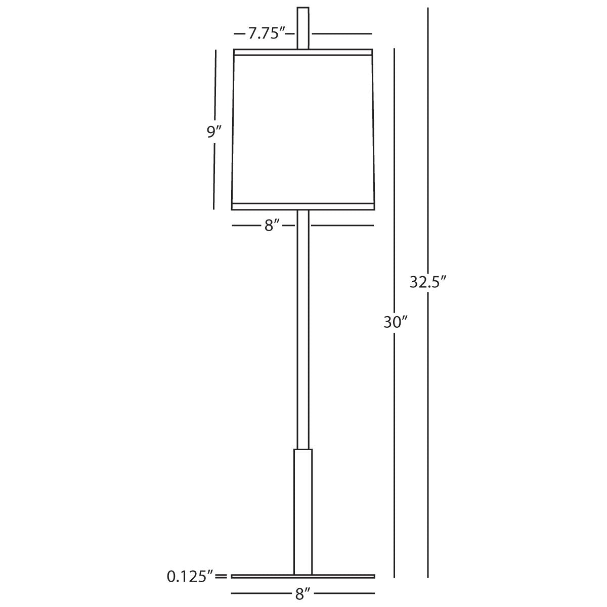 Robert Abbey (Z2175) 8" x 32.5" ECHO TABLE LAMP