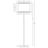 Robert Abbey (Z2181) 21" x 63.75" SATURNIA FLOOR LAMP