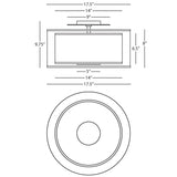 Robert Abbey (Z2187) 17.5" x 9.75" SATURNIA FLUSHMOUNT