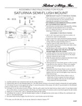 Robert Abbey (Z2187) 17.5" x 9.75" SATURNIA FLUSHMOUNT