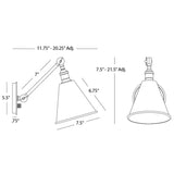 Robert Abbey (Z2417G) 7.5" x 7.25" ALLOY WALL SCONCE