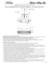 Robert Abbey (Z306) 11.75" x 4.25" WILLIAMSBURG TUCKER FLUSHMOUNT