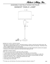 Robert Abbey (Z347) 7" x 28.75" BANDIT TABLE LAMP