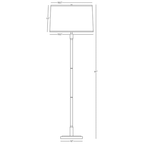 Robert Abbey (Z348) 10" x 61" BANDIT FLOOR LAMP