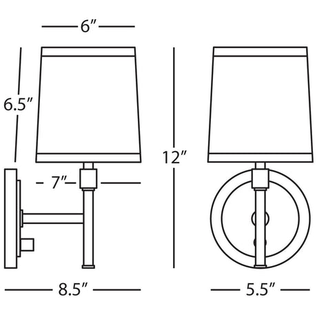 Robert Abbey (Z349) 7" x 12" BANDIT WALL SCONCE