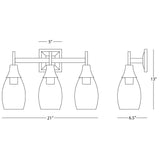 Robert Abbey (Z486) 20.88" x 13" GRACE WALL SCONCE