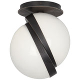 Robert Abbey (Z623) 7" x 8.75" MICHAEL BERMAN BRUT FLUSHMOUNT