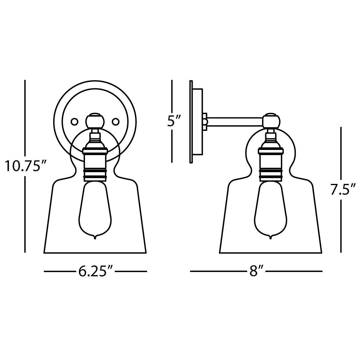 Robert Abbey (Z745) 6.13" x 10.63" ALBERT WALL SCONCE