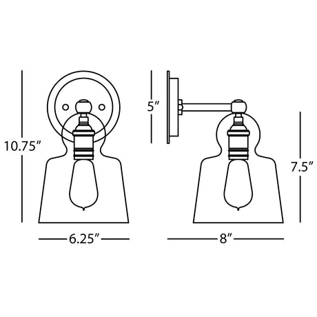 Robert Abbey (Z745) 6.13" x 10.63" ALBERT WALL SCONCE