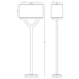 Robert Abbey (Z821) 12.5" x 63" VALERIE FLOOR LAMP