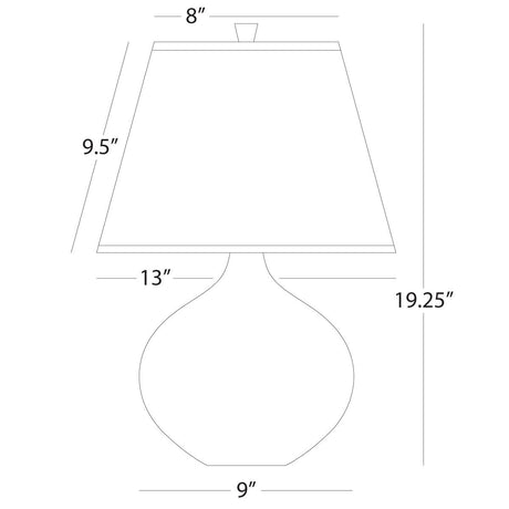 Robert Abbey (Z9870) 9" x 19.25" DAL ACCENT LAMP