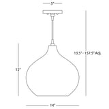 Robert Abbey (Z9874) 14" x 12" DAL PENDANT