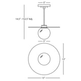 Robert Abbey (Z9876) 13" x 6" DAL PENDANT