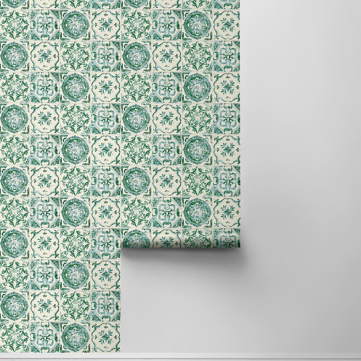 Tommy Bahama Azulejos Jade Wallpaper