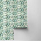 Tommy Bahama Azulejos Jade Wallpaper
