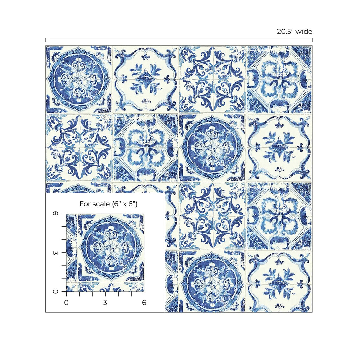 Tommy Bahama Azulejos Porcelain Wallpaper