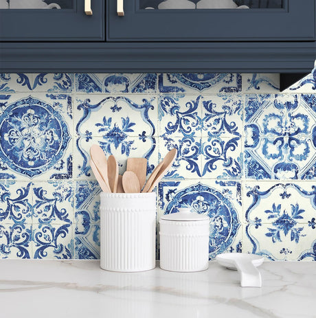 Tommy Bahama Azulejos Porcelain Wallpaper