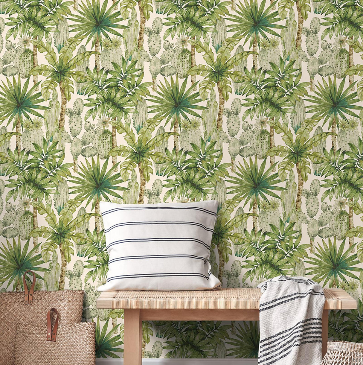 Tommy Bahama Cactus Emporium Azure Wallpaper
