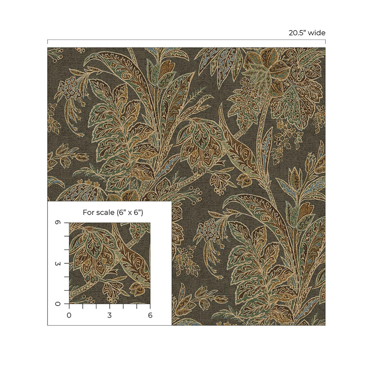 Tommy Bahama Cayo Vista Chocolate Wallpaper