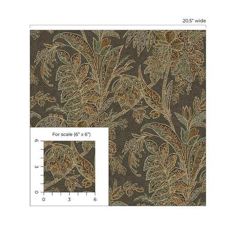Tommy Bahama Cayo Vista Chocolate Wallpaper