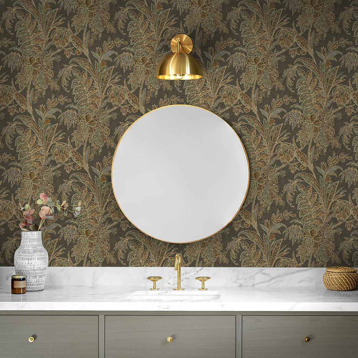 Tommy Bahama Cayo Vista Chocolate Wallpaper