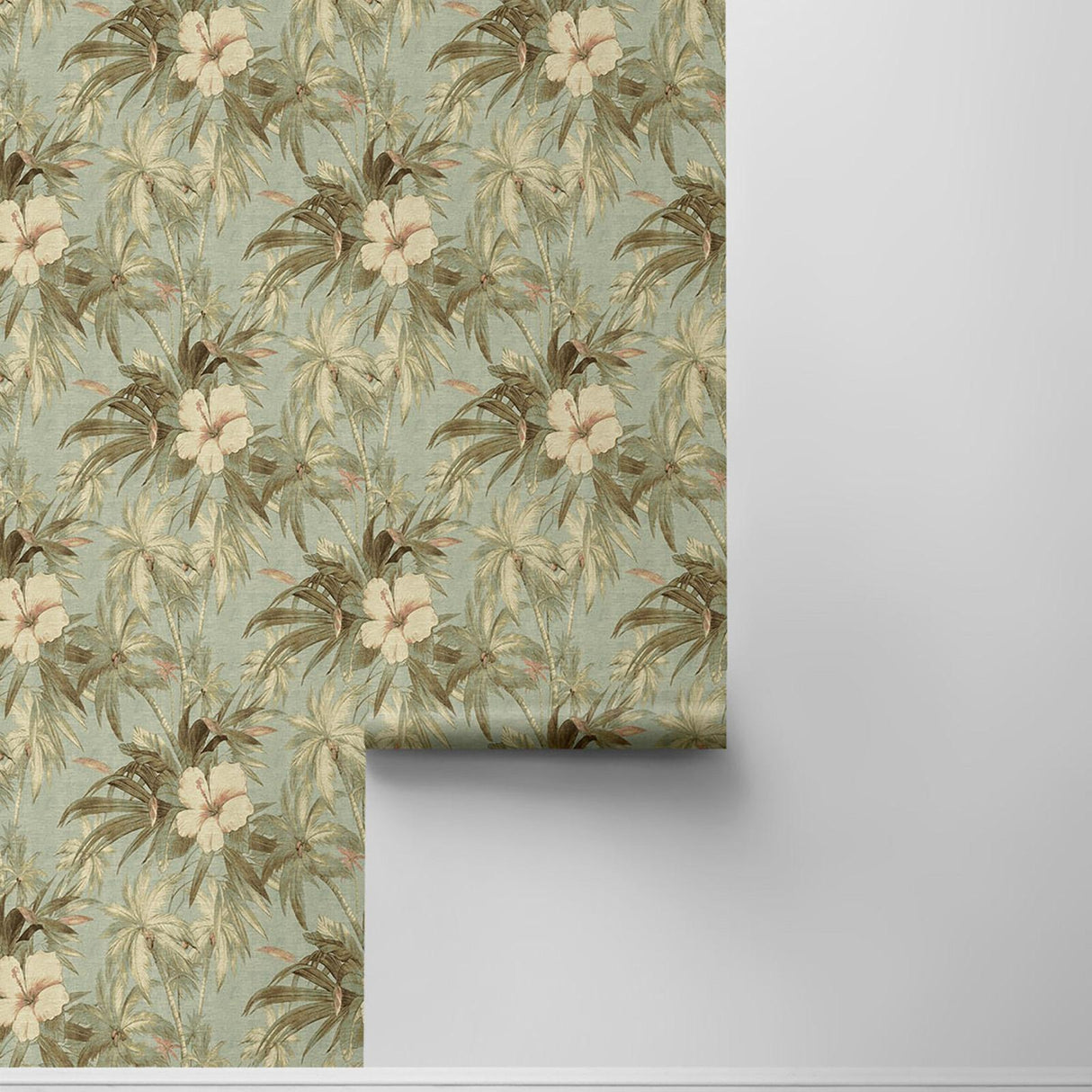 Tommy Bahama Coastal Garden Seaspray Wallpaper