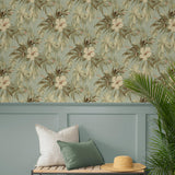Tommy Bahama Coastal Garden Seaspray Wallpaper