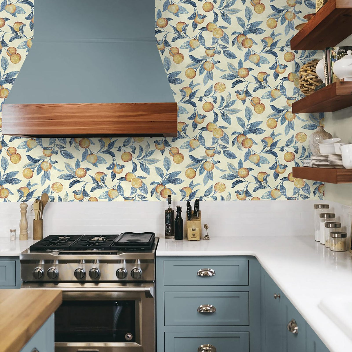 Tommy Bahama Honey Bell Tangerine Wallpaper