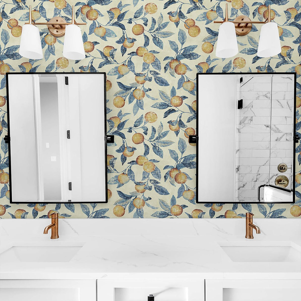 Tommy Bahama Honey Bell Tangerine Wallpaper