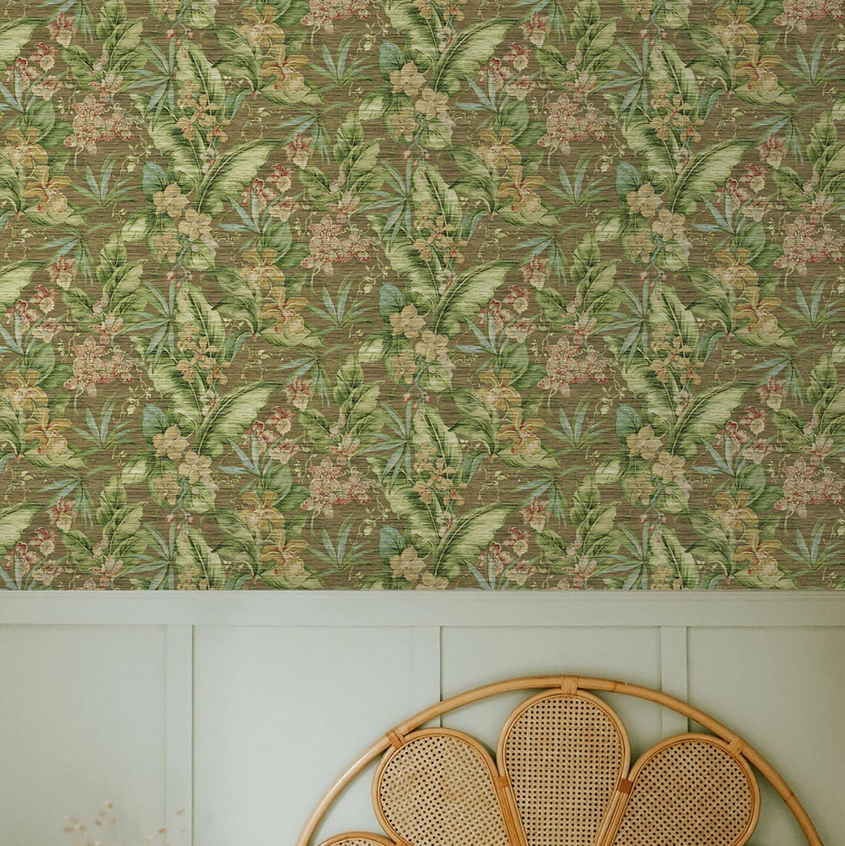 Tommy Bahama Paradise Point Rattan Wallpaper