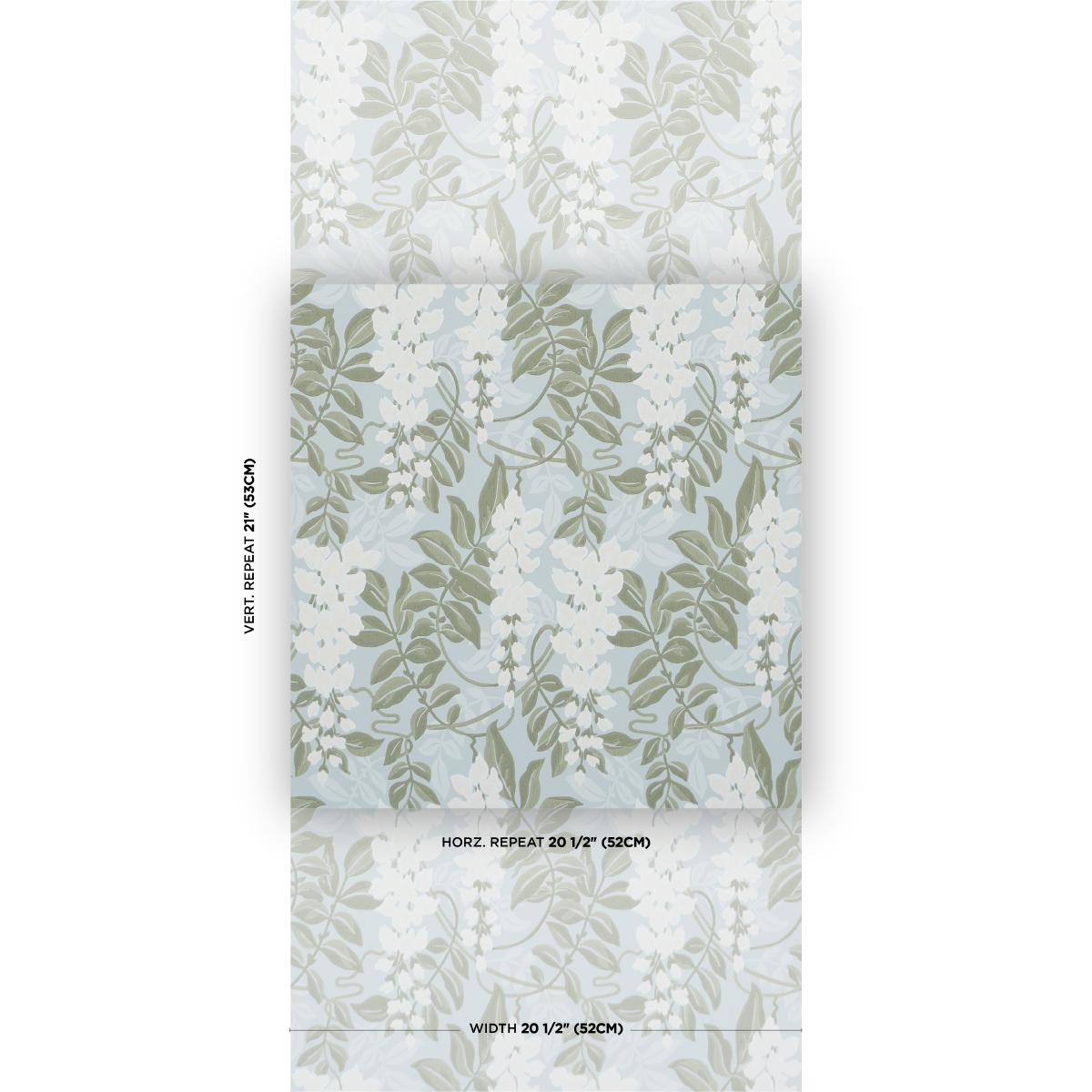 Schumacher Lucia Wisteria Sky Wallpaper