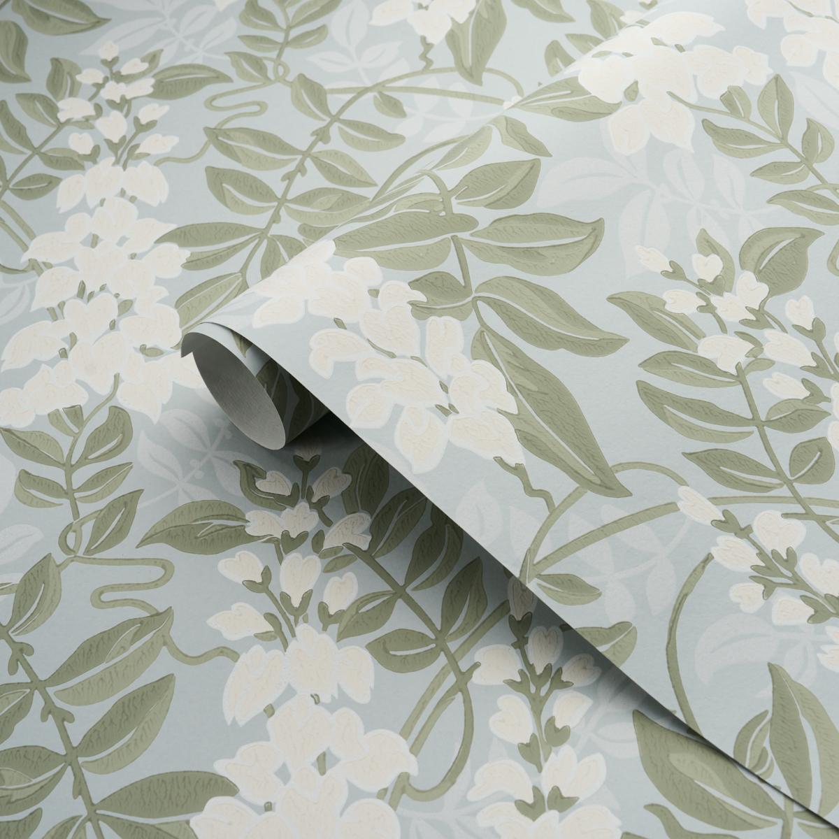 Schumacher Lucia Wisteria Sky Wallpaper