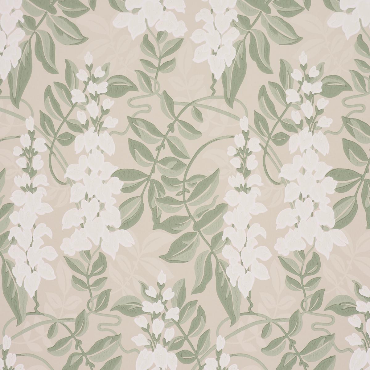 Schumacher Lucia Wisteria Sage Wallpaper